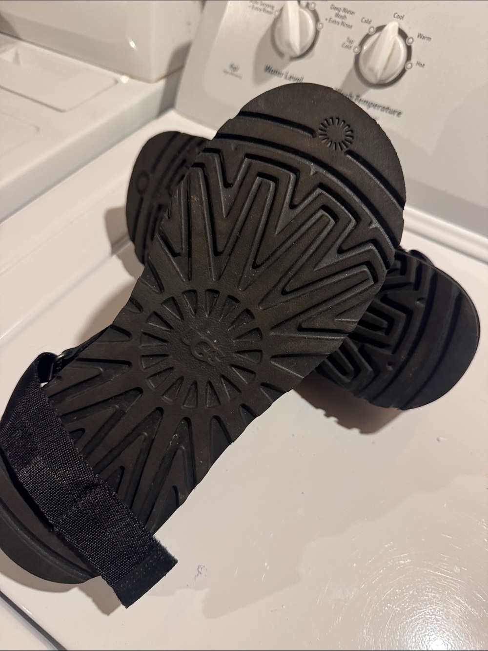 UGG goldenstar Black Suede Backstrap Clog Sz 9 - Picture 7 of 8